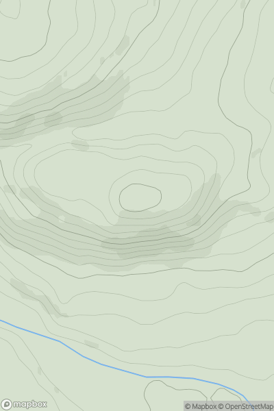 Thumbnail image for Wester Hill [Firth of Forth to the River Tweed] showing contour plot for surrounding peak